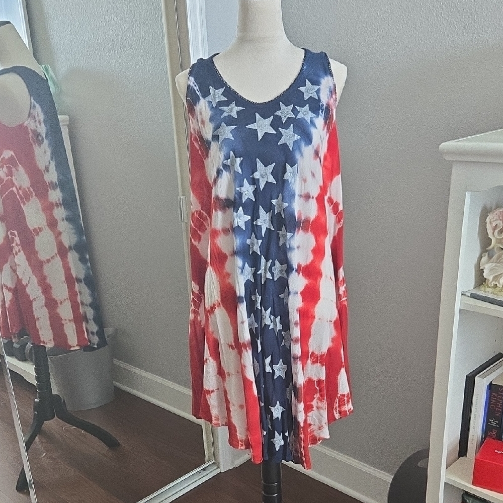 Shoreline Red and White Swim Coverup A-line